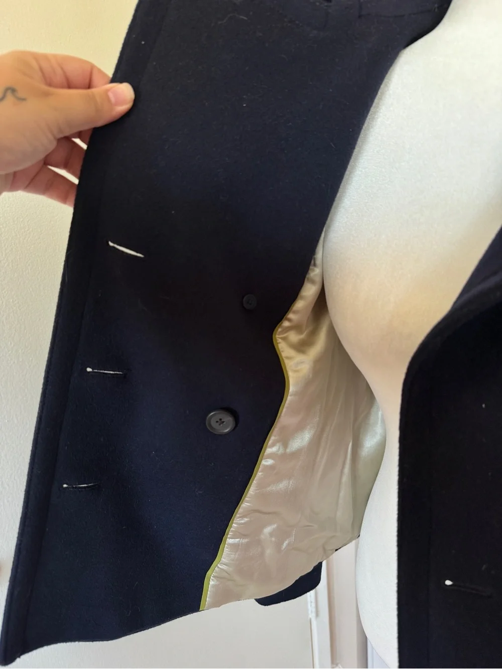 Double-Breasted Peacoat Jacket